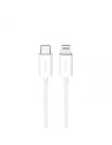 USB-C – iPhone Lightning TPE 20W 3m laidas – baltas