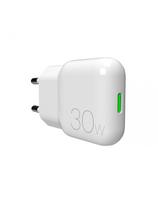 USB-C GaN 30W sieninis įkroviklis – baltas