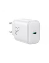 USB-C PD QC 20W sieninis įkroviklis – baltas