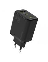 A29 GaN USB-C USB-A 65W sieninis įkroviklis – juodas