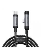 USB-C 60W 1,2 m kampinis kabelis – juodas