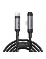 Kampinis USB-C laidas – iPhone Lightning 30W 1.2m – juodas