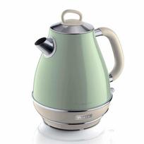 Ariete 2869 Vintage Electric Kettle, Stainless Steel, 1.7 L, Auto Shut Off, 2000 W, for Water, Tea, and Herbal Drinks, Pastel Green