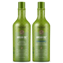 INOAR Argan Oil System Duo Kit - intensyviai drėkinantis rinkinys su Argano aliejumi 2x1000 ml