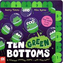 Ten Green Bottoms, A laugh-out-loud tabbed rhyming book with QR audio to sing along