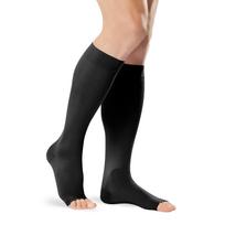 Kompresinės kojinės iki kelių atvirais pirštų galais Tonus Elast 0408 Soft iš itin minkštos medžiagos, II klasė - 3. M , 1 (158 — 170 cm) , Juodas