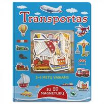 Transportas. Su 20 magnetukų. 3-4 metų vaikams