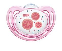 NUK 176280 Silikoninis čiulptukas 6-18mėn FREESTYLE FRUITS 2vnt