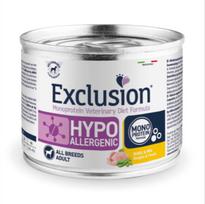Exclusion Hypoallergenic konservai šunims su perkeliais ir žirniais 200 g | 8011259011404