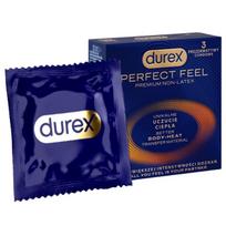 Durex „Perfect Feel“ prezervatyvai su šildančiu efektu, Be latekso – 3 vnt.