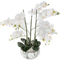 Orchidėjų vazonas Cim Marble H65, baltas - Cementas/Kamienas/Polietilenas