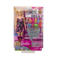Lėlė Barbie su pirkinių krepšiu