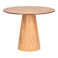 Apvalus stalas 80 cm Soleilo MDF ir medžio lukštu