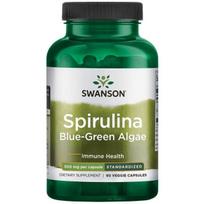 SWANSON Spirulina mėlynai žali dumbliai (90 kapsulių).