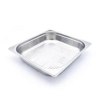 Gastronorm konteineris 2/3 GN - perforuotas - 6,5 cm gylio - 32,5 x 35,4 cm - nerūdijantis plienas