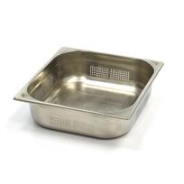 Gastronorm konteineris 2/3 GN - perforuotas - 10 cm gylio - 32,5 x 35,4 cm - nerūdijantis plienas