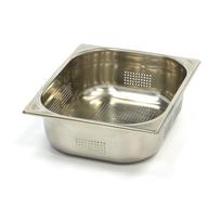 Gastronorm konteineris 1/2 GN - perforuotas - 10 cm gylio - 32,5 x 26,5 cm - nerūdijantis plienas