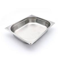 Gastronorm konteineris 1/2 GN - perforuotas - 6,5 cm gylio - 32,5 x 26,5 cm - nerūdijantis plienas