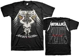 Rock Metallica 40th Anniversary Forty Years Marškinėliai, Dydis: XL