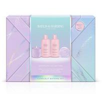 Jojoba, Vanilla & Almond Oil Gift Wrapped Candletlit Gift Set Prabangus kūno priežiūros rinkinys