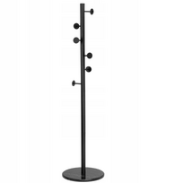 Drabužių pakaba juoda su juodo marmuro pagrindu - 174cm.