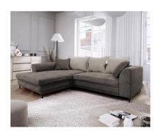 Išskleidžiama L formos kampinė sofa LAGOA, kairinė, taupe/pilka, su daiktų laikymo vieta