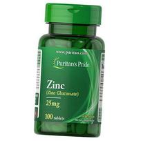 Cinko gliukonatas, Zinc 25, Puritan's Pride 100 tablečių (36367105) 100tab