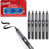Sharpie - Creative Marker Acrylic Paint Pens - Brush Tip Water-Based Paint Markers - Black - 6 Count (SKU: 2218069)