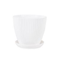 Namų Sodo Vazonai su Padėklu Gėlių Vazonai Daugiaspalviai Gėlių Sėjinukų Auginimo Vazonai su Padėklu Laukui Vidui FU S 9x8cm balta