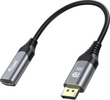 Adapter AV Equip Equip Displayport->HDMI Adapter 1.4 St/Bu    8K/60Hz grau | 133446 | 4015867230039