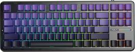 AULA Gasket F87 Pro Keyboard Black Purple GrayWoodV4 RGB | AUF87P-PBG-GW4-E | 6948391245553