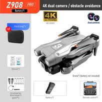 Z908 Pro Drone 4K HD Profesionalus ESC dvigubos kameros optinio srauto padėties nustatymo vėjui atsparus 2.4G WIFI kliūčių išvengimo keturkoperis Dual 4K 1B Gray