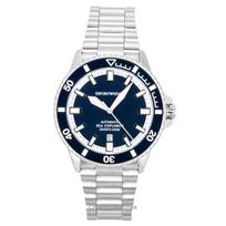 Emporio Armani Sea Explorer Nerūdijančio plieno mėlyno ciferblato nardytojo automatinis AR60087 200M vyriškas laikrodis mėlyna