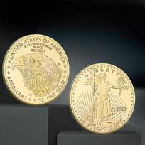 2023 m. Amerikos erelis Vandenyno auksinės ir sidabrinės monetos, Proginės monetos, Laisvės statulos proginės monetos, Erškėtrožės Vandenyno proginės monetos 40 * 3 31g auksas