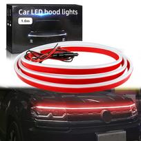 GZRUICA LED gaubto šviesos juosta automobiliams, atspari vandeniui, šoninis apšvietimas, itin plona, silikoninė, tekanti, LED 1 m raudona