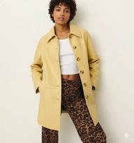 Lambskin Casual Party Coat Trench Leather Handmade Stylish Yellow Women Genuine S geltona