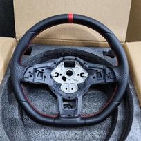 TCR Vairas Nappa Oda Volkswagen Golf 7 7.5 GTI GTD GTE R 2013-2020 Polo GTI Tiguan Passat Leather (No airbag) juoda