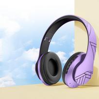 „Bluetooth“ sulankstomos ausinės su mikrofonu (violetinės)