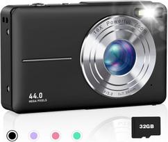 Veiksmo ir laisvalaikio kamera 44MP skaitmeninis fotoaparatas vaikams su 32GB kortele