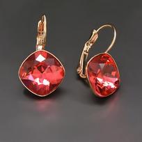 Auskarai moterims DiamondSky „Glare IV (Padparadscha)“ su Swarovski kristalais