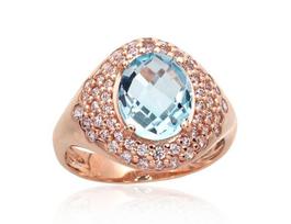 Auksinis žiedas Diamond Sky "Morrigan II" iš raudono, 585 prabos aukso, 19