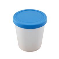 Ledų puodeliai Indelis Desertas Šaldiklis laikymo puodelis Kubilo dangtis Indai Plastikiniai apvalūs kubilai Desertų maisto laikymo indai S 6.7x8cm mėlyna