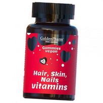 Vitaminai plaukams, odai ir nagams, Hair, Skin & Nails Vitamins, Golden Pharm  60 tabl. (36519009) 60tab