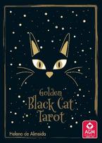 Golden Black Cat Tarot - High quality slip lid box with gold foil: 78 cards with gold print and booklet