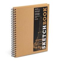 Sketchbook 8.5 x 11 Kraft Spiral Hardcover Mixed Media Sketchbook for Drawing: Acid-Free Quality Paper (128 pages)