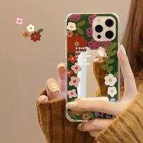 Korean Style Flower Smiley Face for IPhone16 for Apple Phone Case 17Promax Silicone 11 Touch-up Mirror X/15 16promax