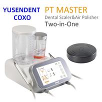 YUSENDENT COXO PT Master Dantų ultragarsinis skaleris Oro poliruoklis 2-in-1 visapusiška ir išmani valymo smėliasrovės įranga EU Plug balta