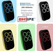 Garage Door Remote Control Duplicator 286MHz-868MHz Multi-Frequency Code Grabber Clone Gate Key Fob Command Hand Transmitter mėlyna