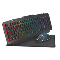 Logilink ID0185 Wired Gaming Combo Set (keyboard, mouse and mousepad) | Angliškų/vokiškų raidžių išsidėstymas
