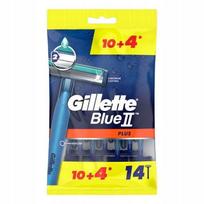 Vienkartinis skustuvas - Gillette - Blue II Plus - 10 vienetų + 4 NEMOKAMAI - Tepimo juostelė - Ergonomiška rankena